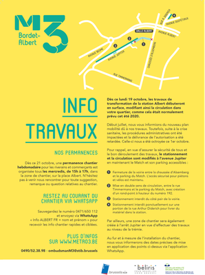 info travaux Jupiter TB octobre 2020