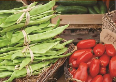 pois, tomates et haricots