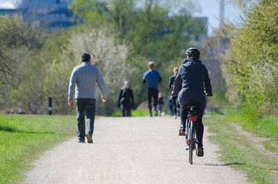 vélo dans parc